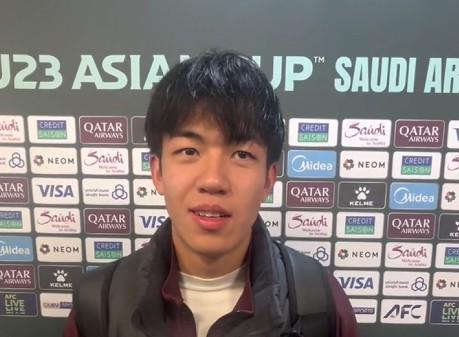 球探体育官网-王博豪：U23亚洲杯的结果稍有遗憾；我们的付出得到了回报